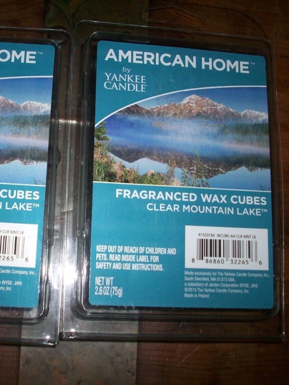 2 Packs American Home By Yankee Candle CLEAR MOUNTAIN LAKE 6 Count Wax Cubes